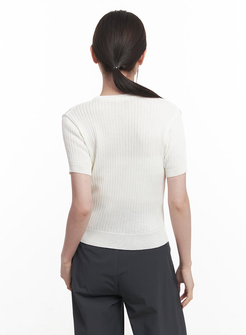 Essential Ribbed Knit Top IY513