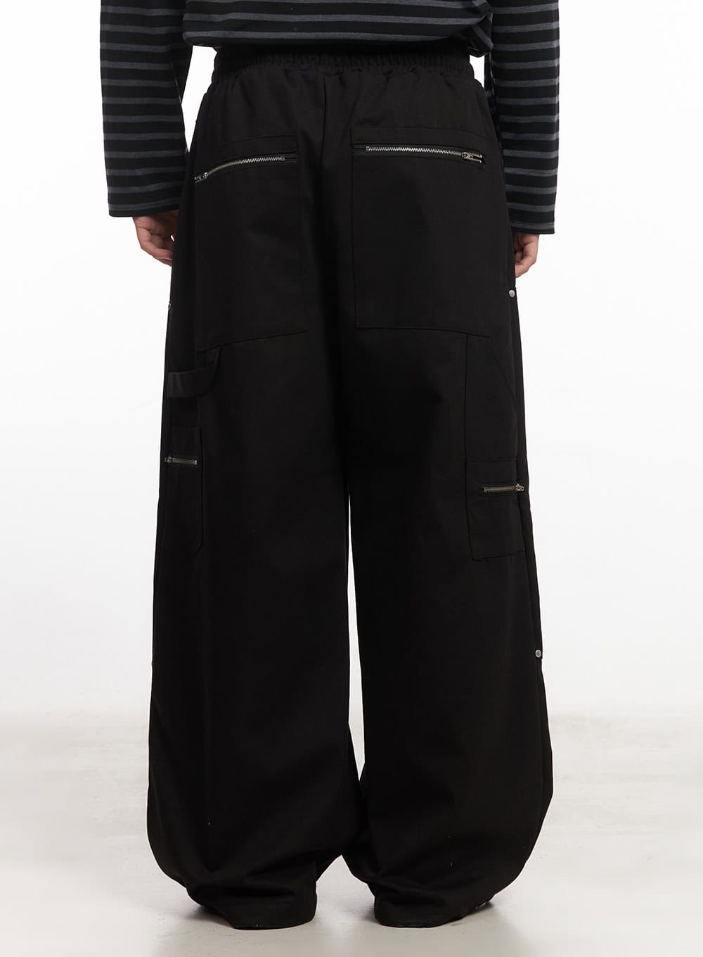 Men's Stud Cotton Wide-Leg Pants IM528
