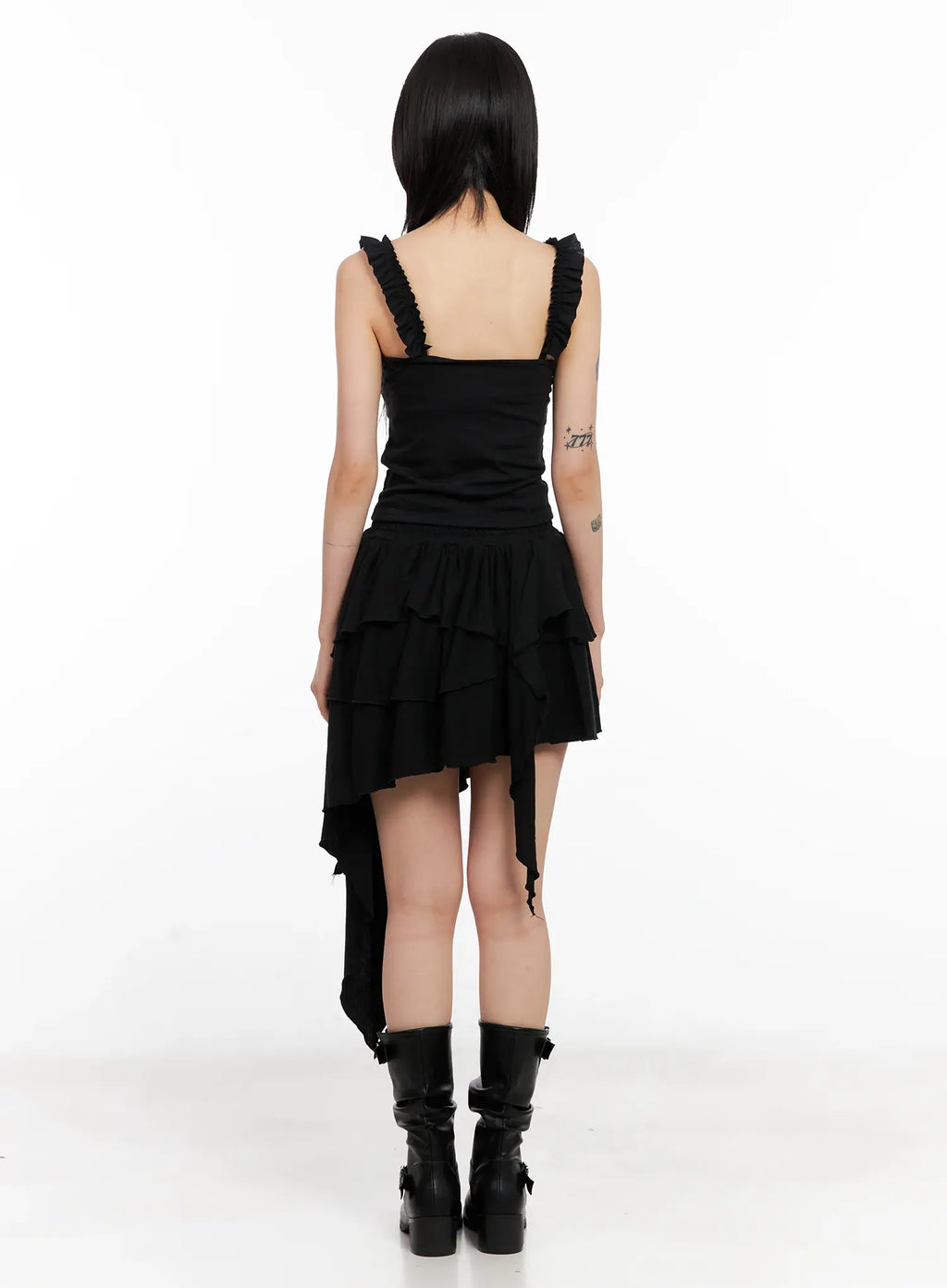 Asymmetric Ruffle Dress CL528