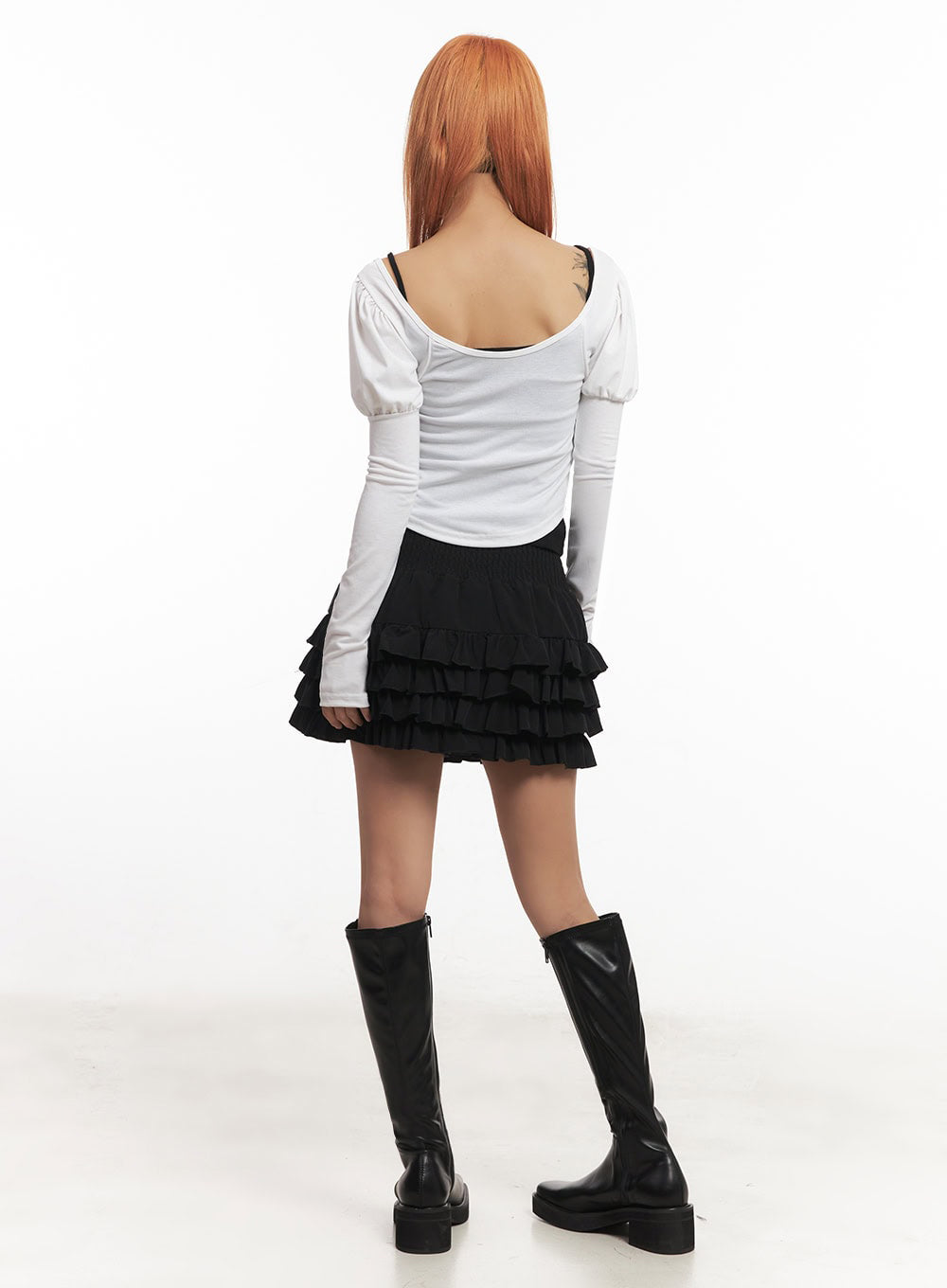 Puff-Sleeve Long Sleeve Top IA515