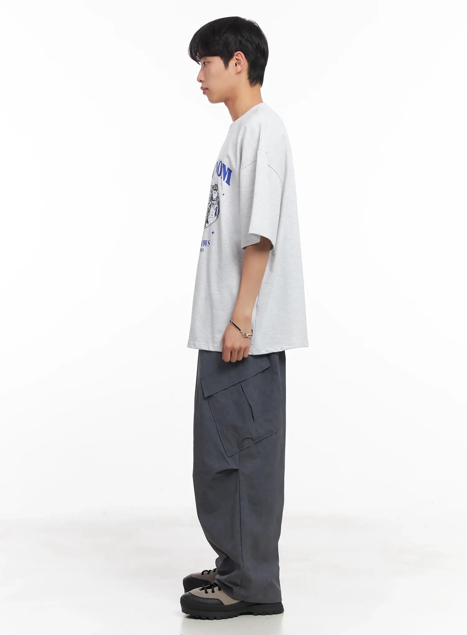 Men's Wide-Leg Cargo Pants IU519