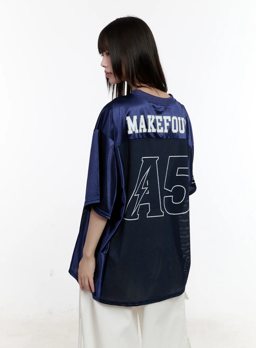 Oversized Graphic Jersey Top CL507