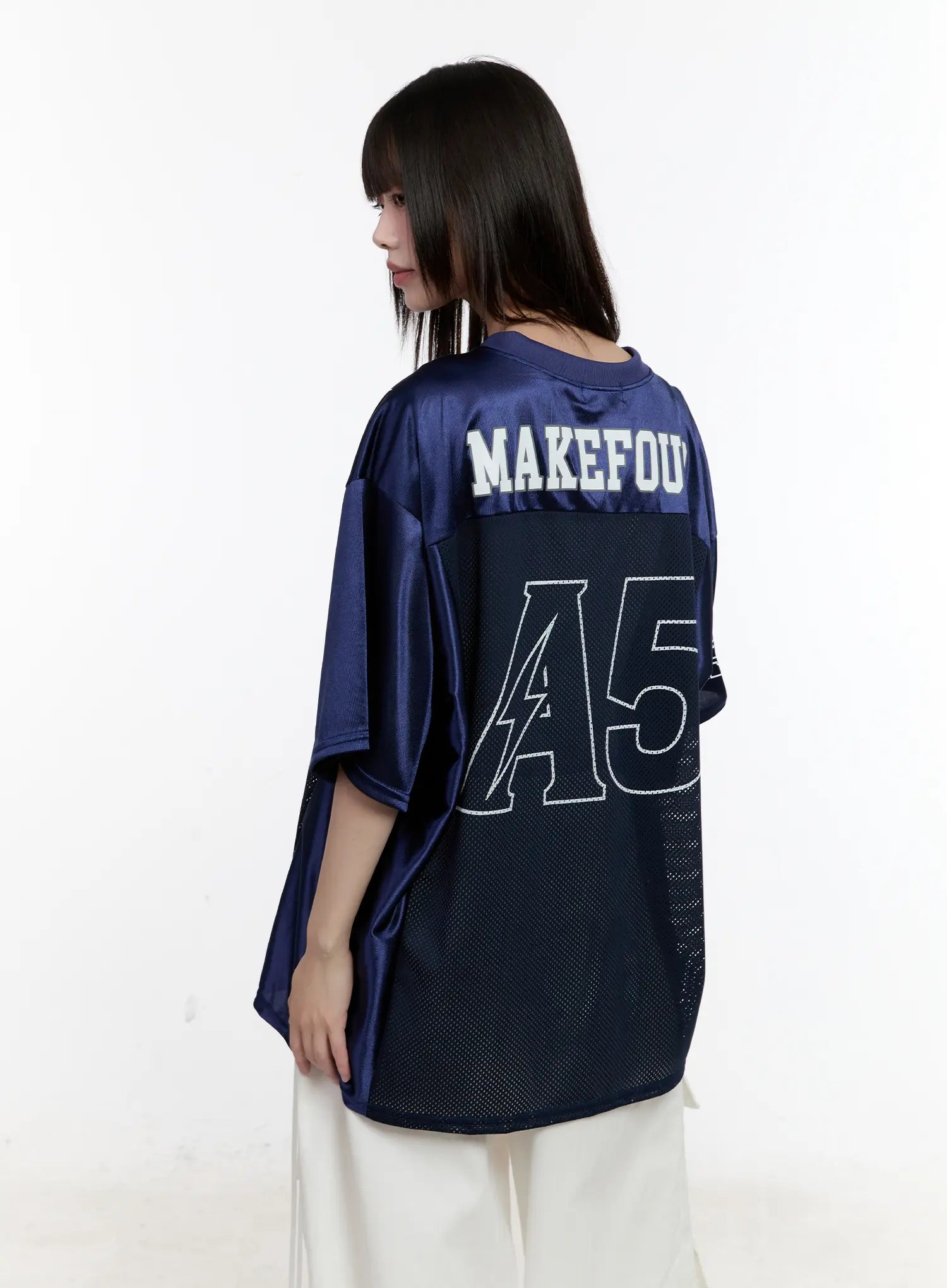 Oversized Graphic Jersey Top CL507