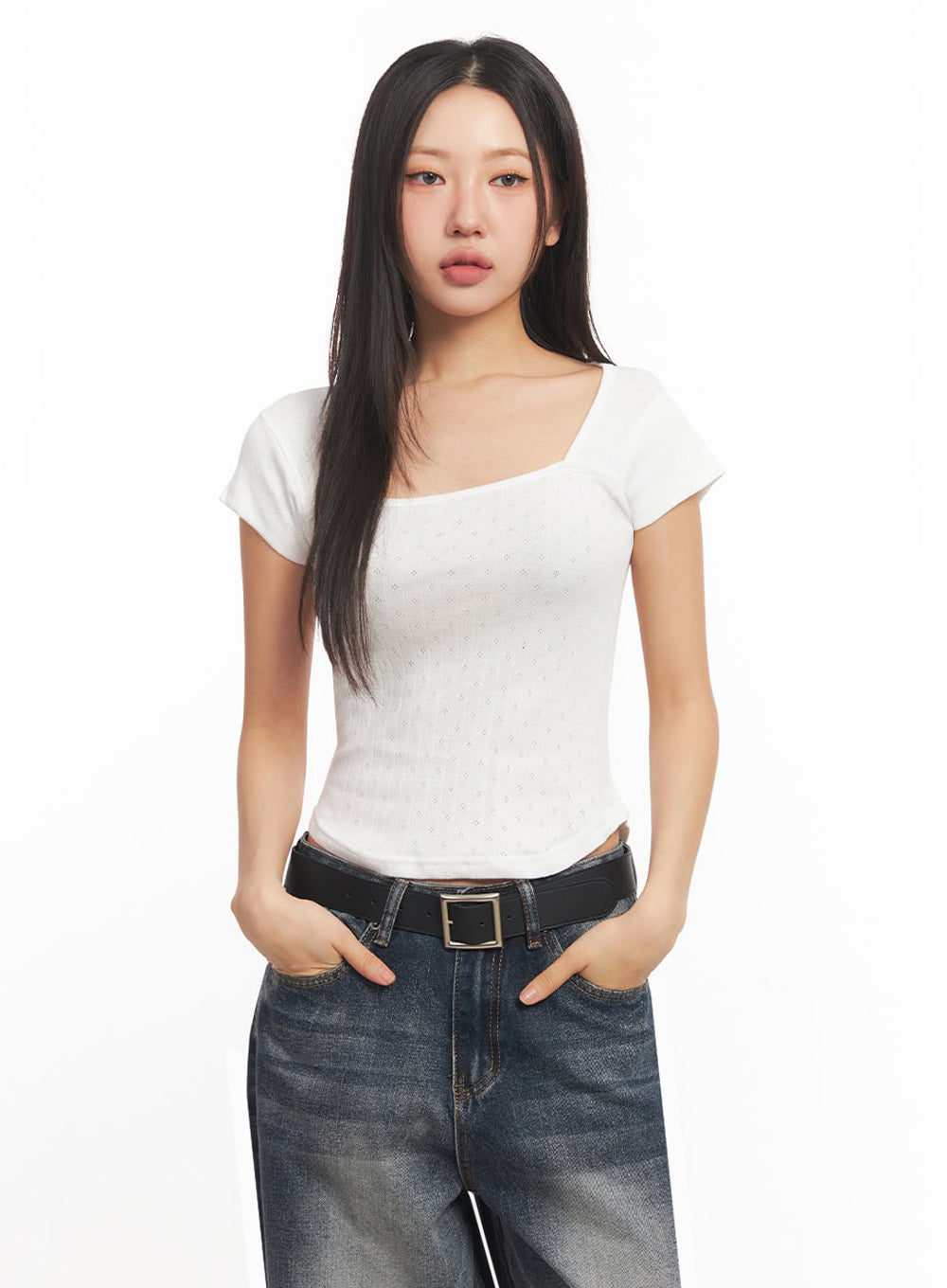 Essential Square-Neck Crop Top IA524