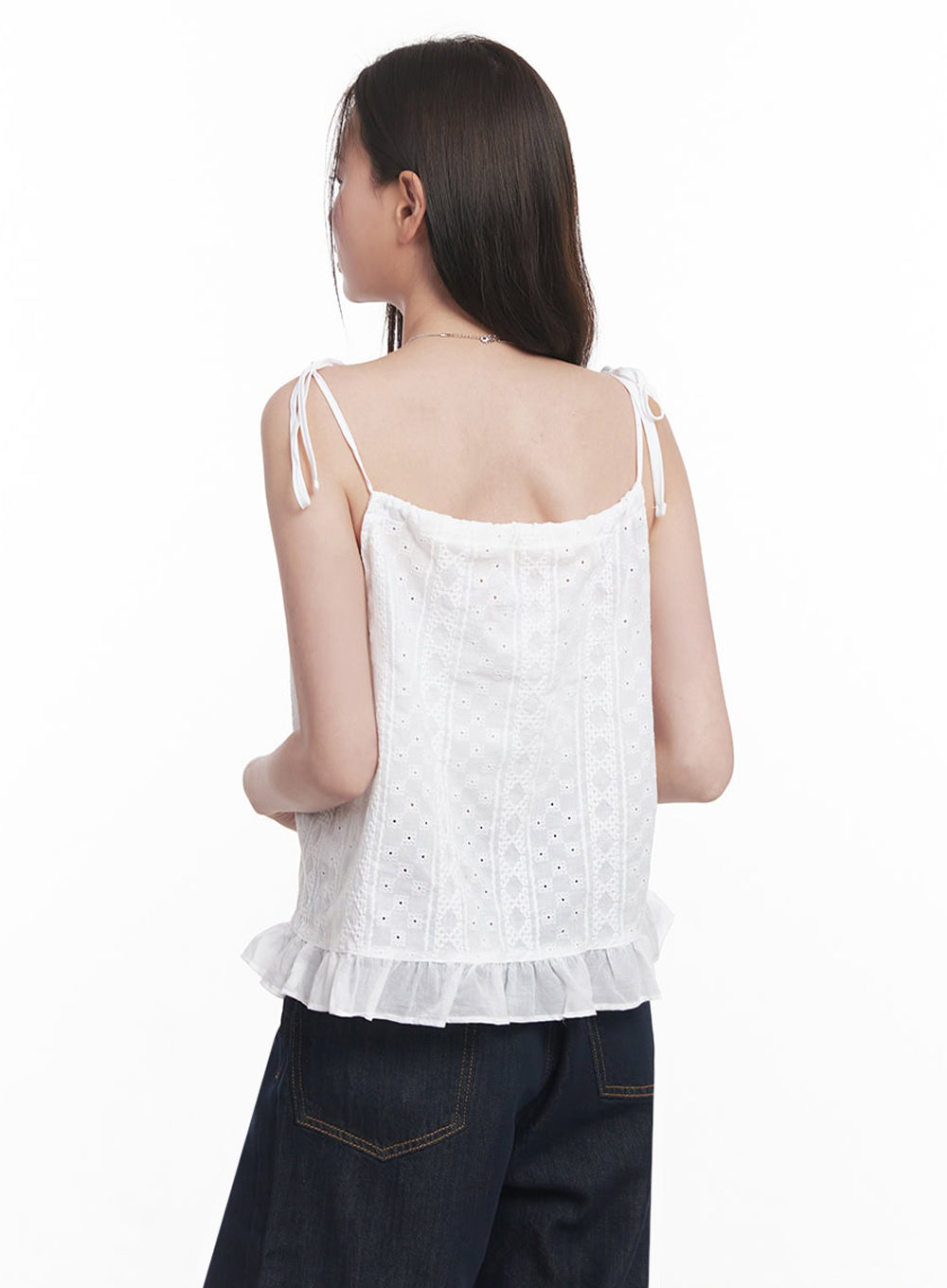Frill Lace Ribbon Cami Top IY509