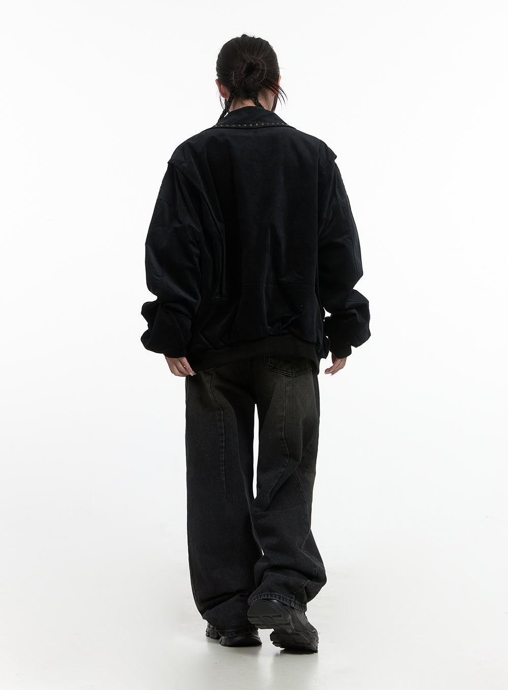 Studded Oversize Collar Jacket CO402