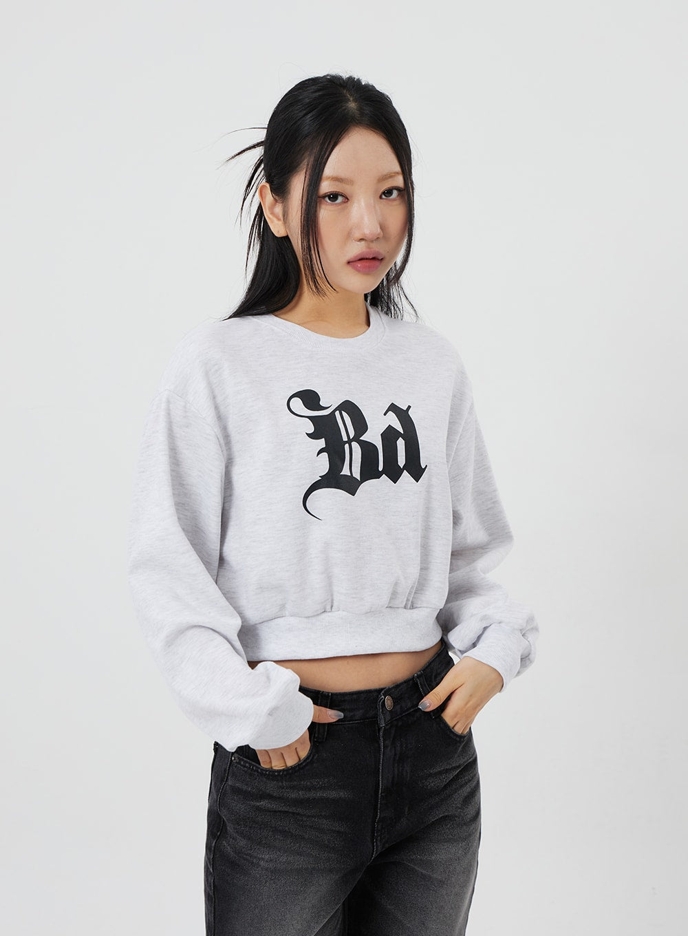 Graphic Cropped Sweatshirt CF327