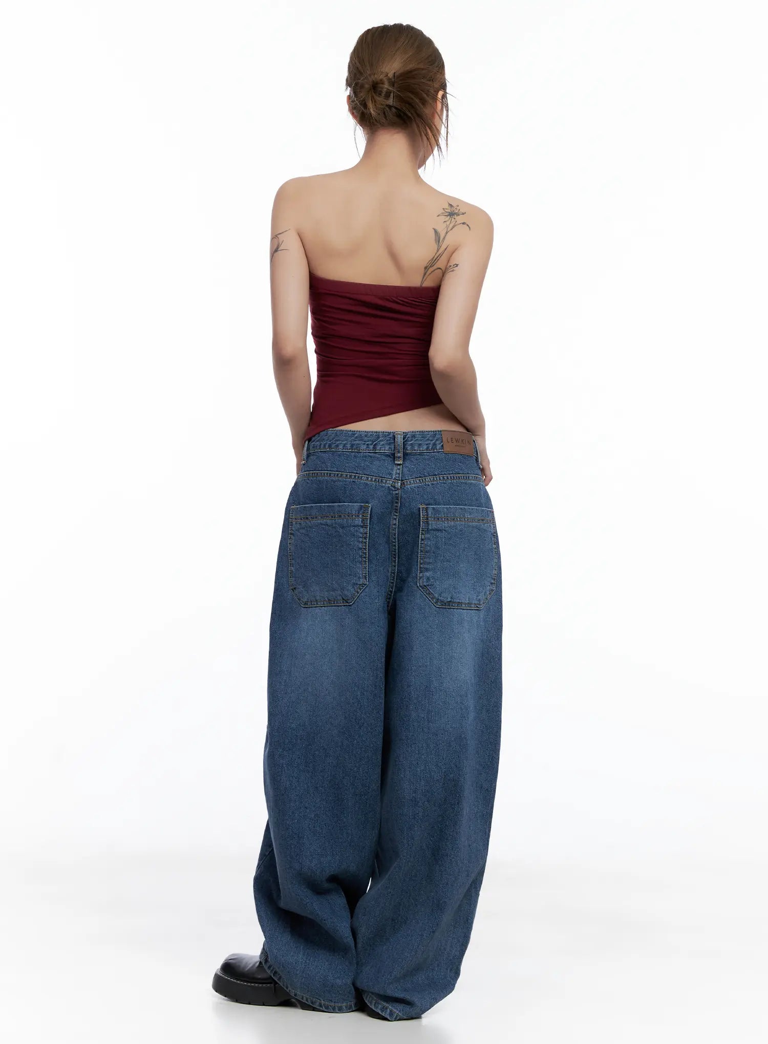 Asymmetric Button Tube Top CL510