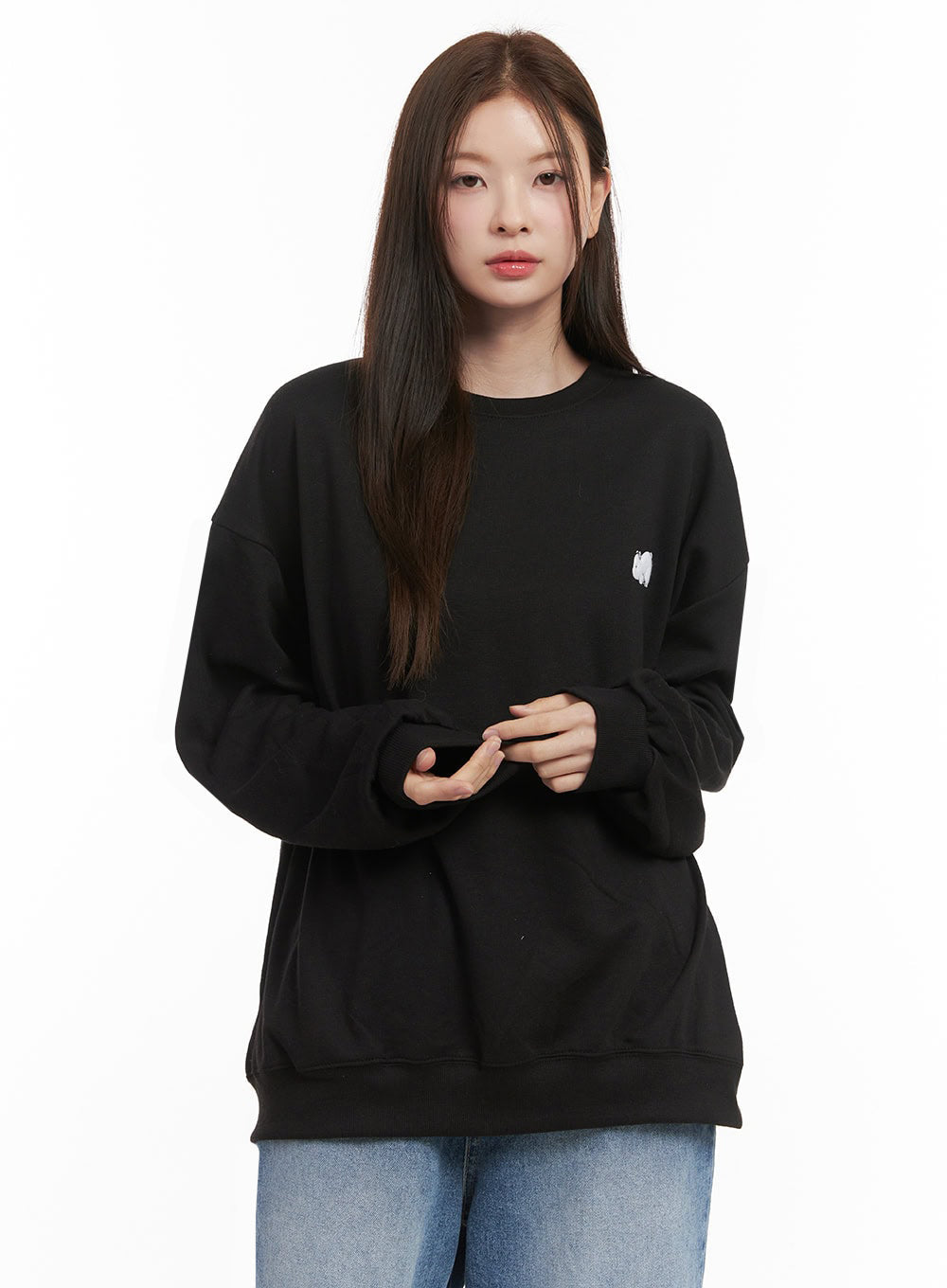 Cozy Embroidered Sweatshirt IJ530