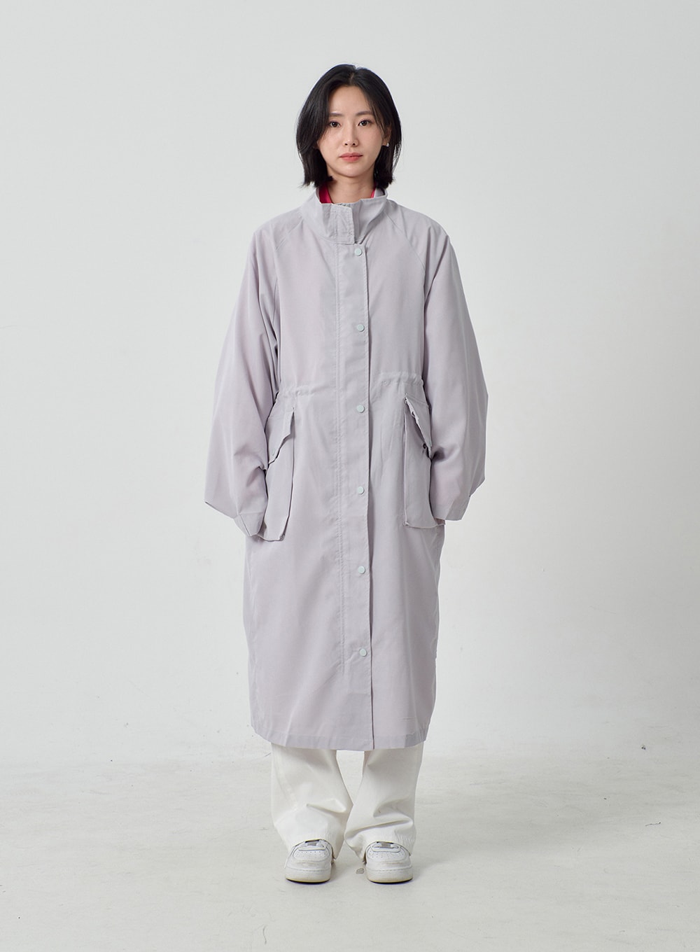 Pocket Oversized Zip-Up Coat OF301