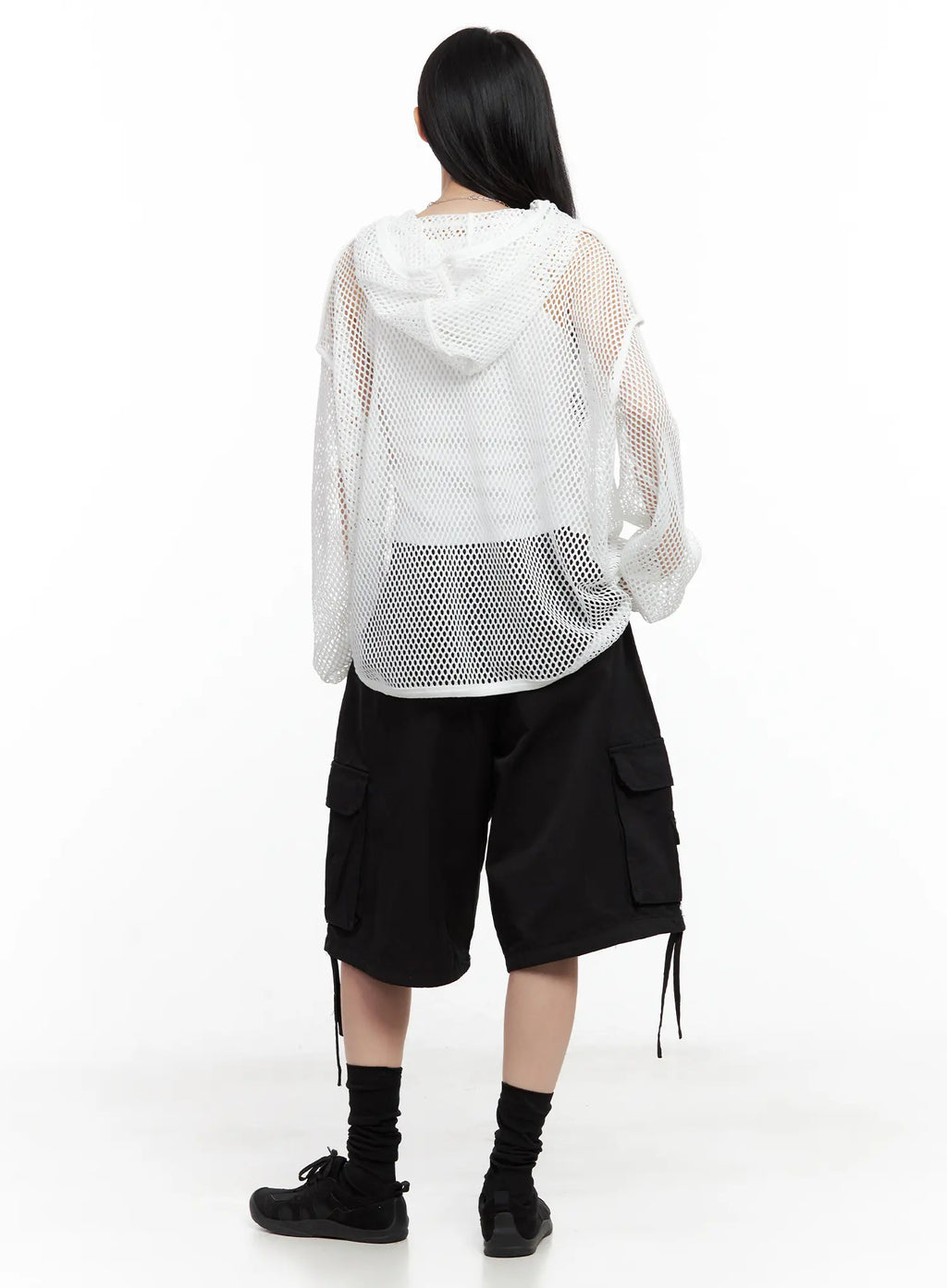 Oversized Mesh Hoodie CU530