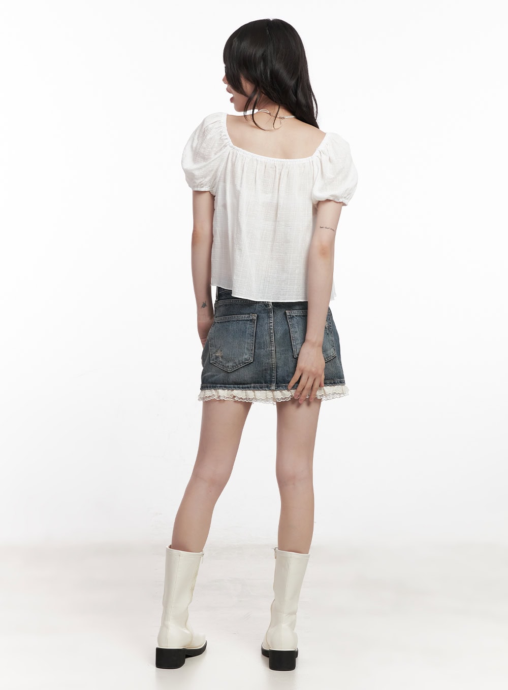 Puffed Short-Sleeve Blouse CY521