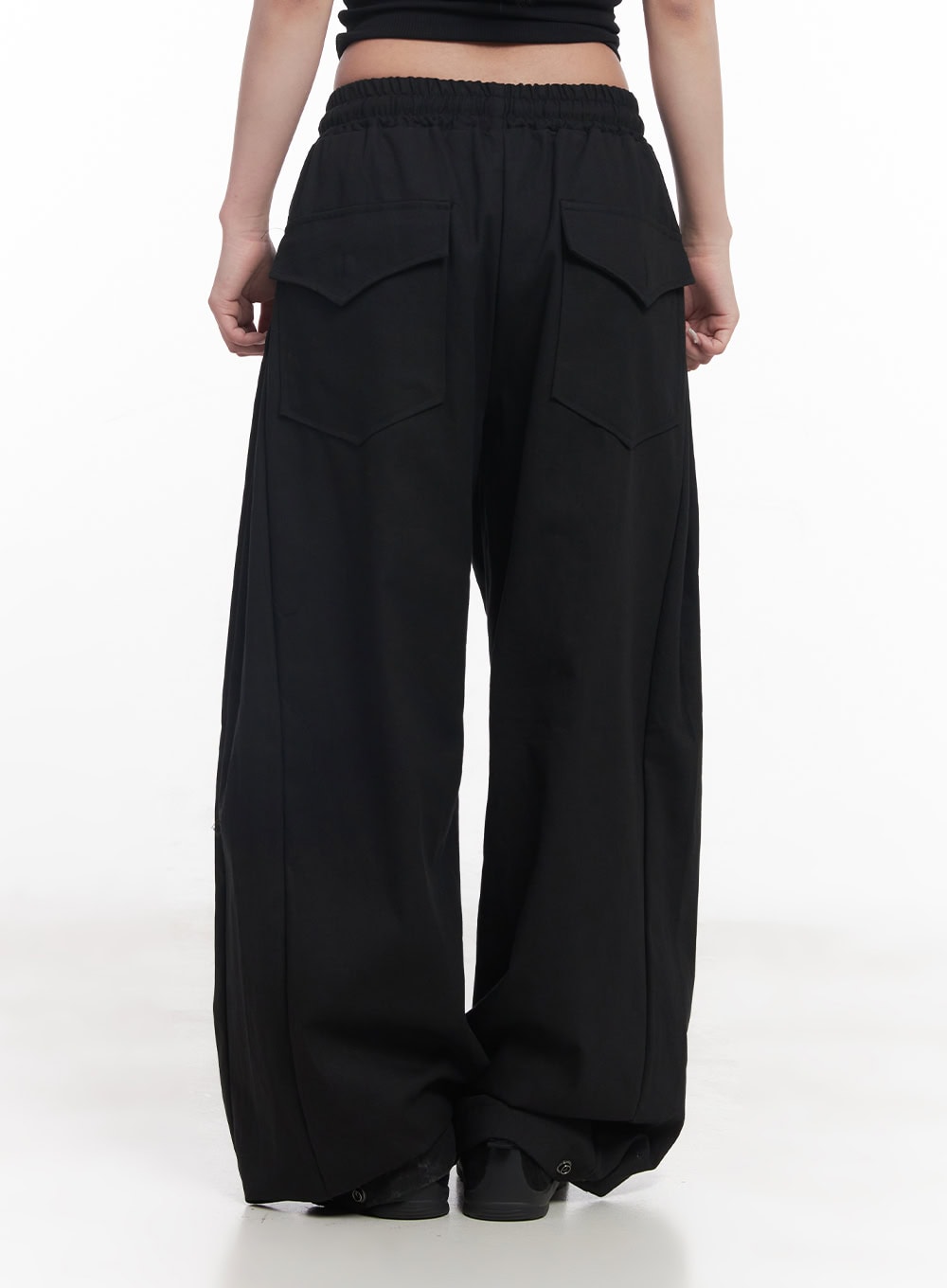 Cotton Buttoned Wide-Leg Pants CY527