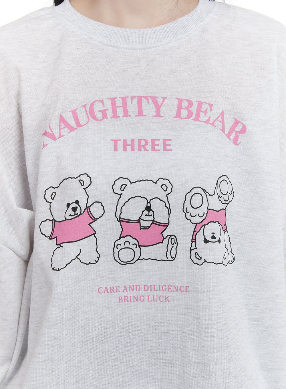 Teddy Bear Graphic Oversized Sweatshirt CF527