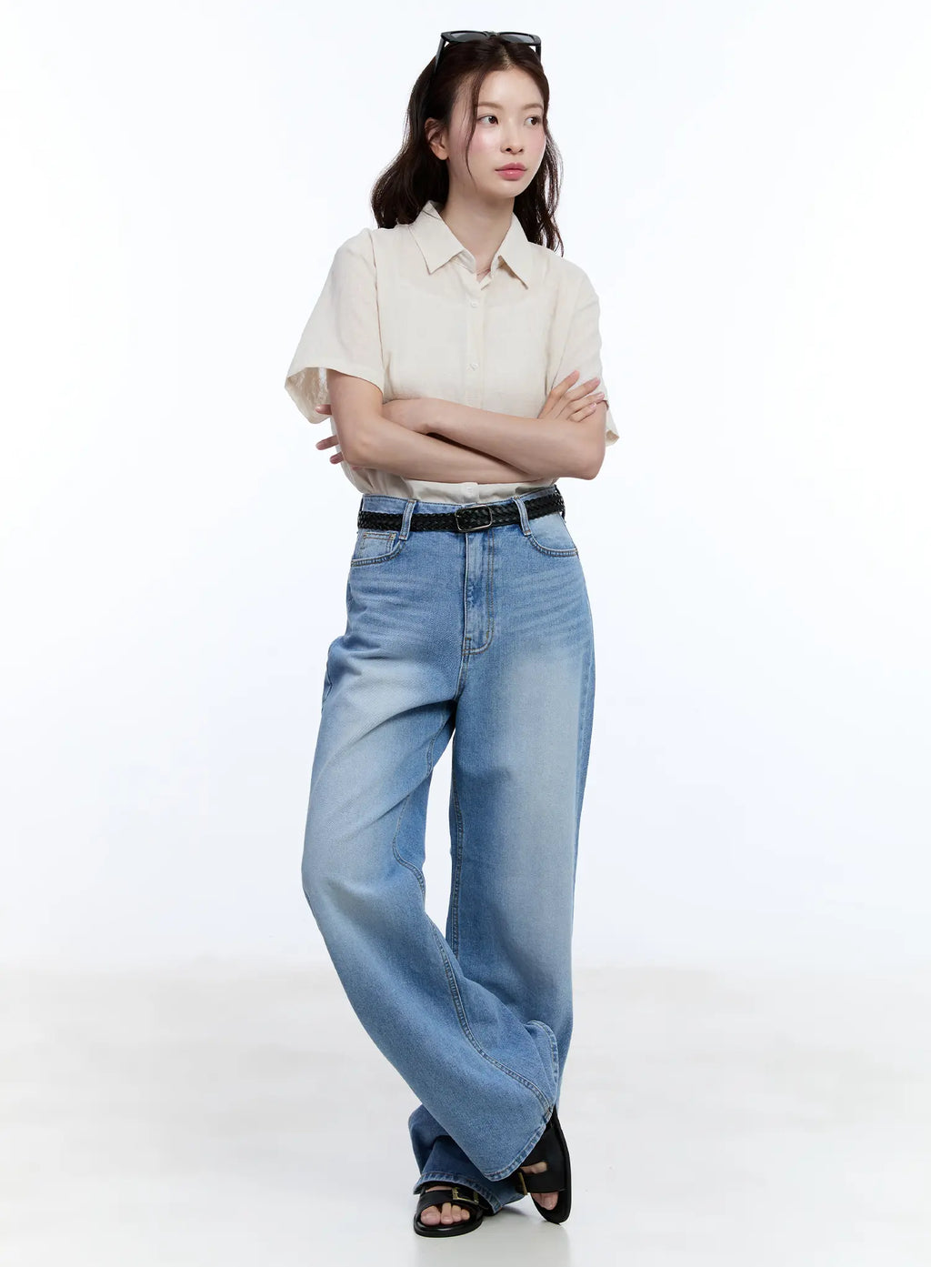 Linen Short-Sleeve Collared CU513