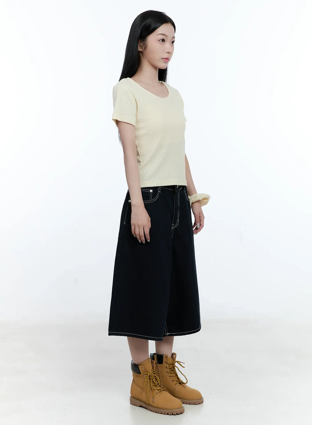 V-Neck Short-Sleeve Knit Tee CG501