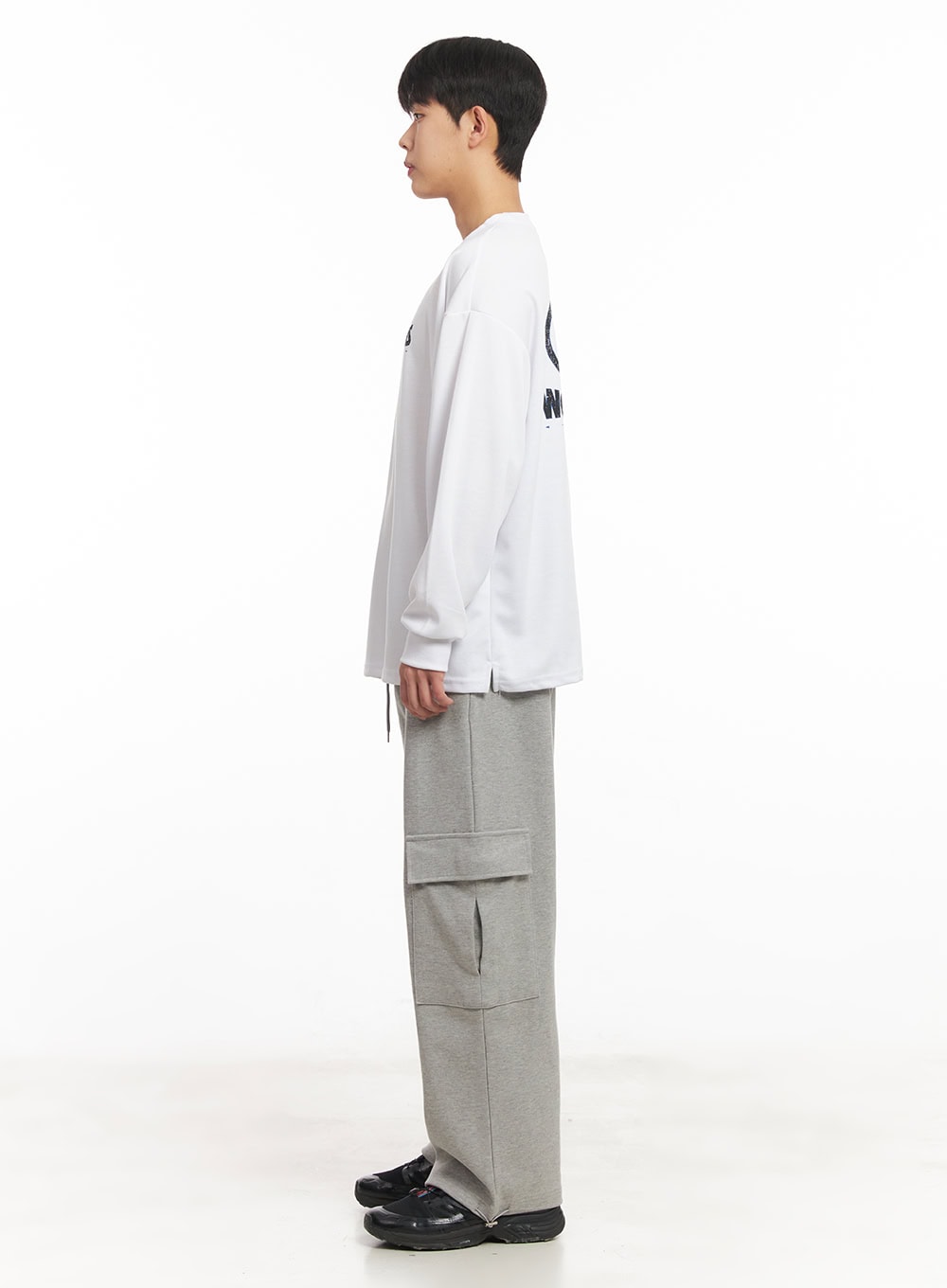 Men's Cargo Pocket Wide-Fit Sweatpants IM517