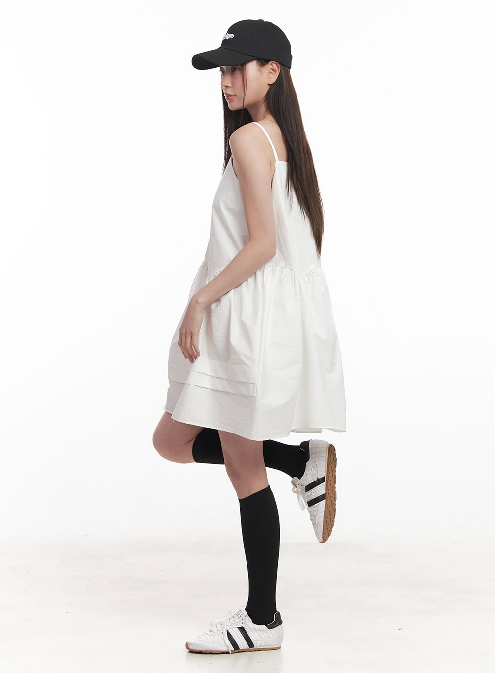 Flare V-Neck Cami Mini Dress IY509