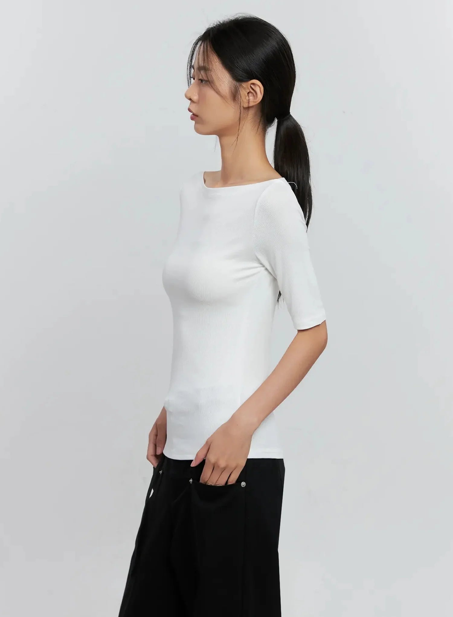 Classic Boat Neck Top IS516