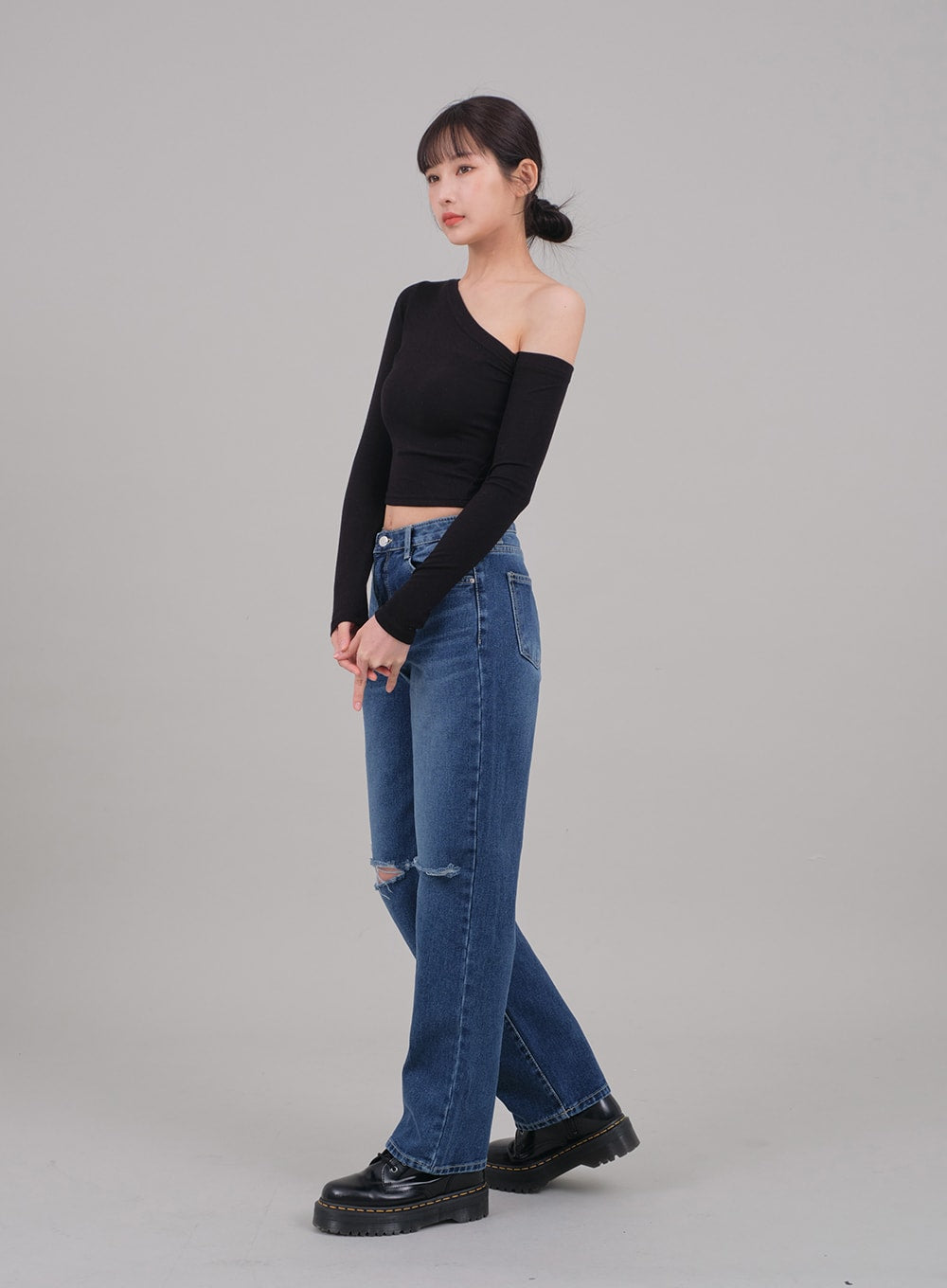 One Shoulder Crop Top C2701