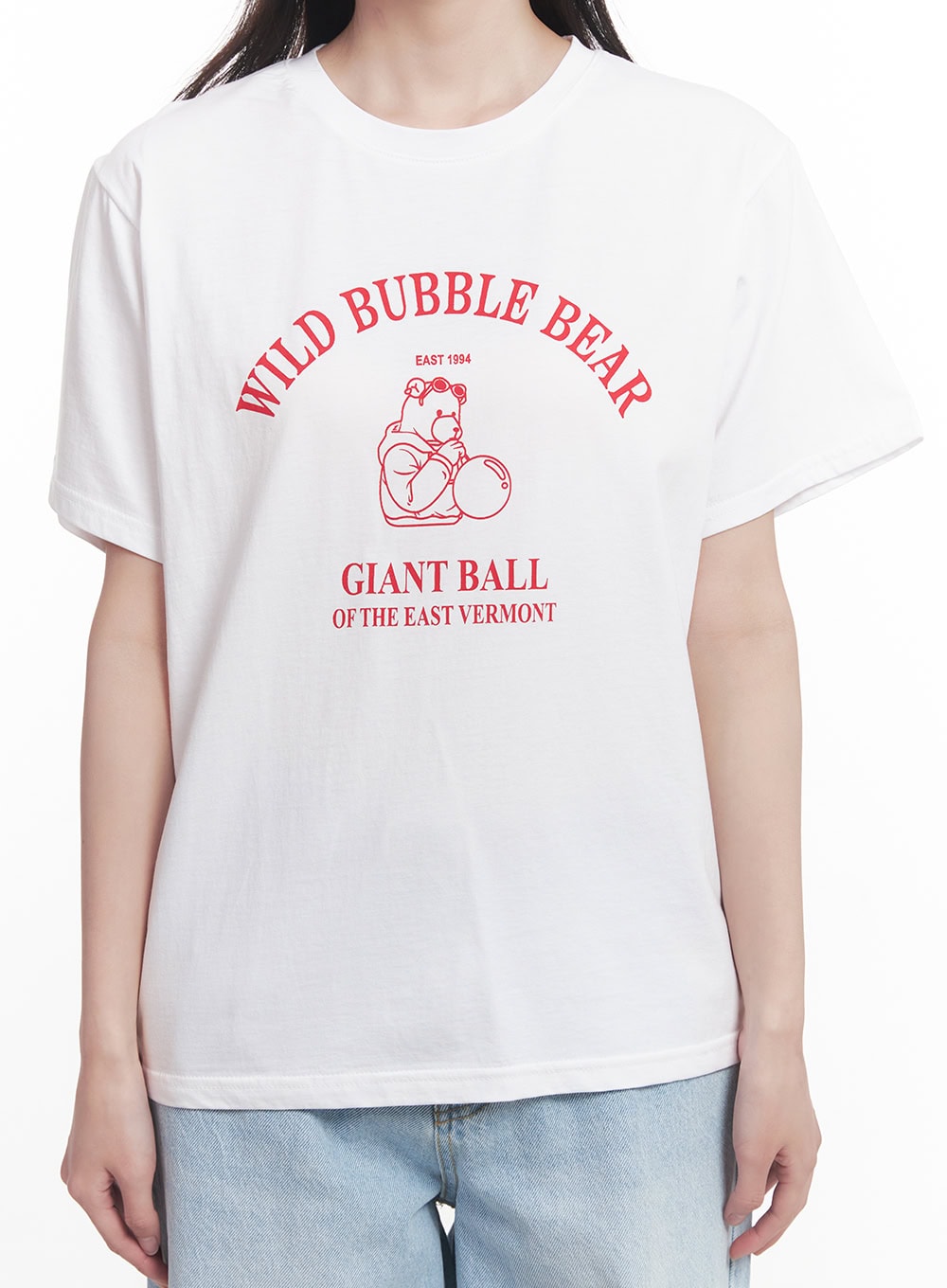 Bubble Pop Graphic Oversize T-Shirt CA511