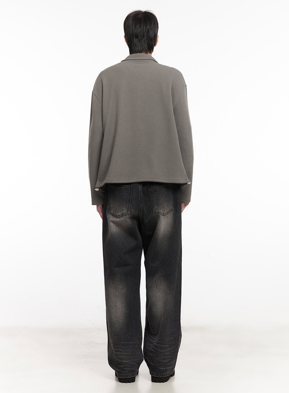 Men's Zip-Up Collared Cardigan Jacket IM518