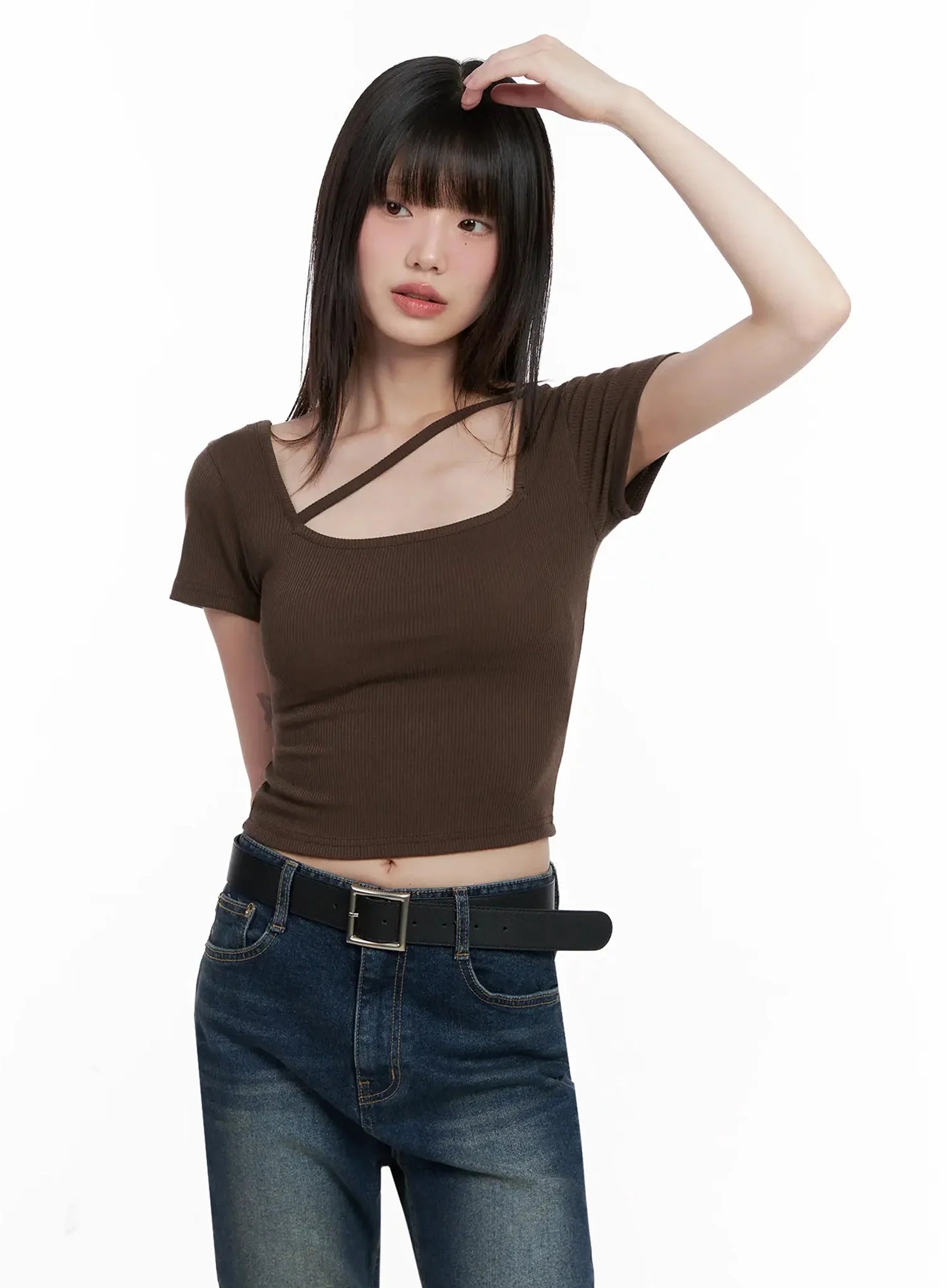 Strappy Square Neck Crop Top IL531