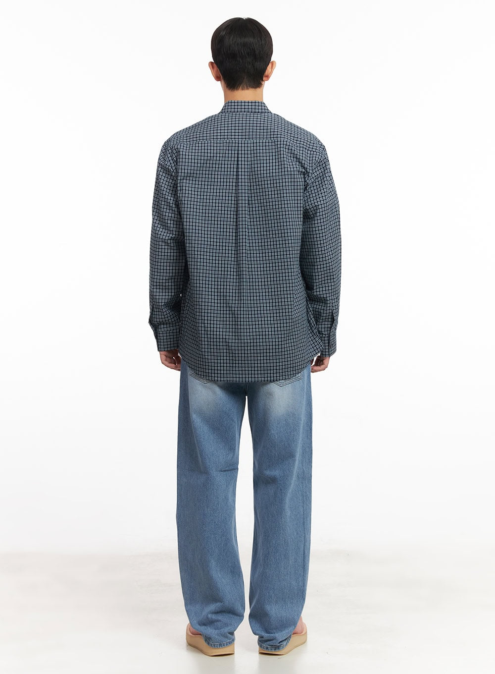 Men's Oversized Checkered Cotton Shirt IM517