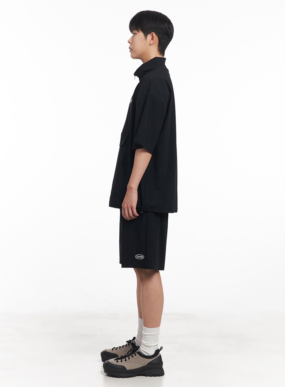 Men's Oversize Half-Zip Windbreaker Top IA525