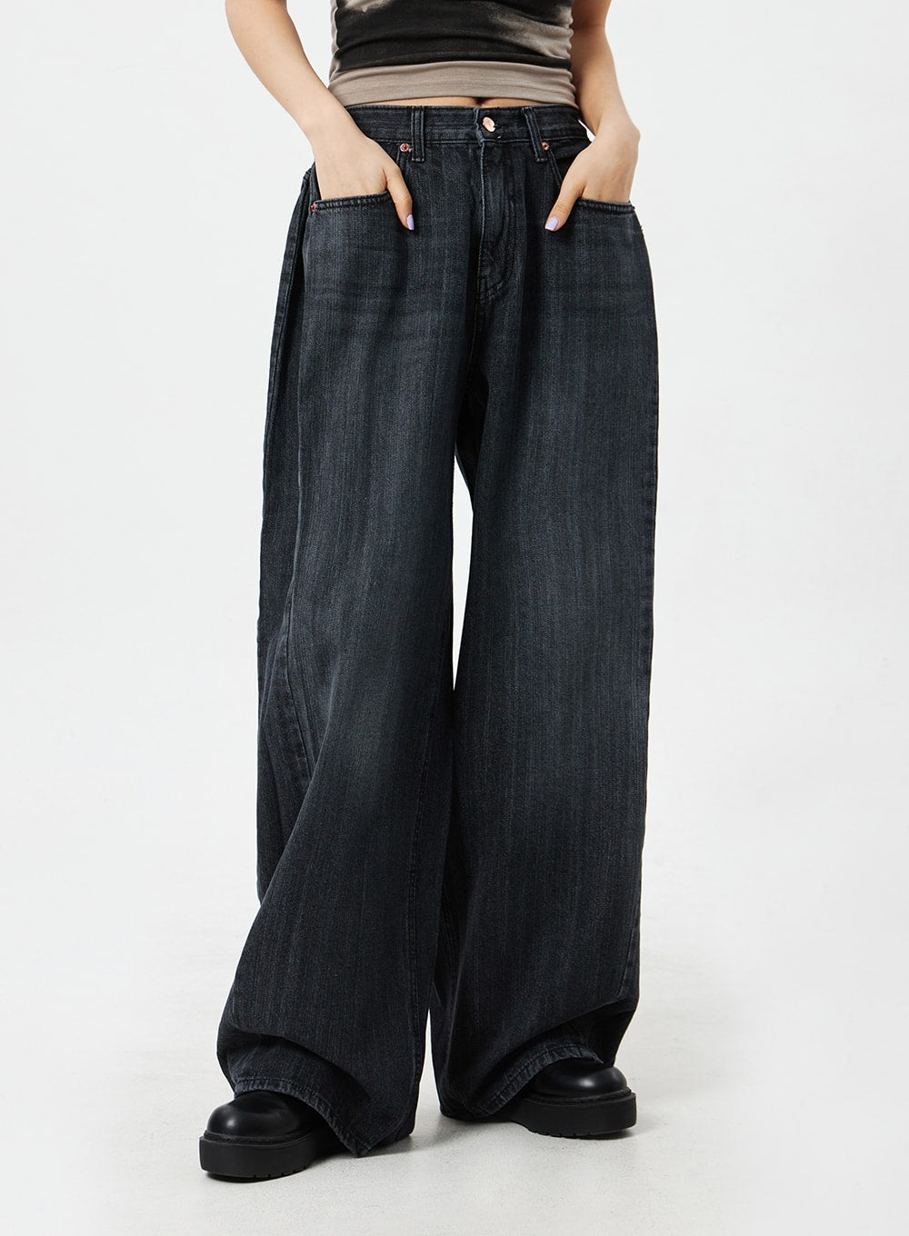 Mid-Rise Baggy Jeans CM324