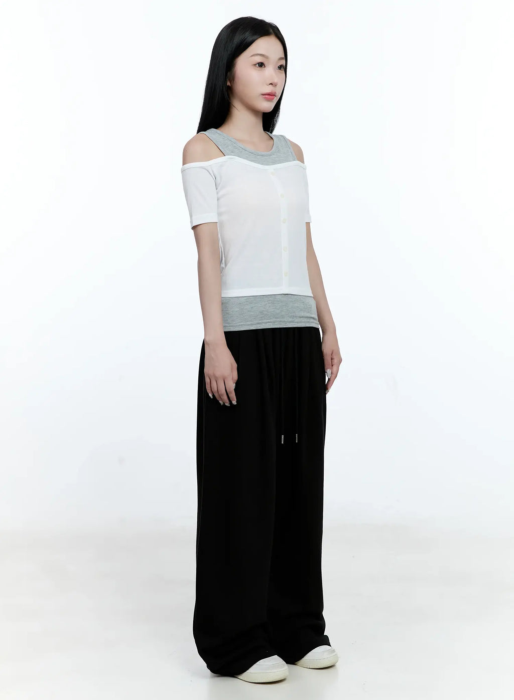 Pintuck Wide-Leg Trousers CG513