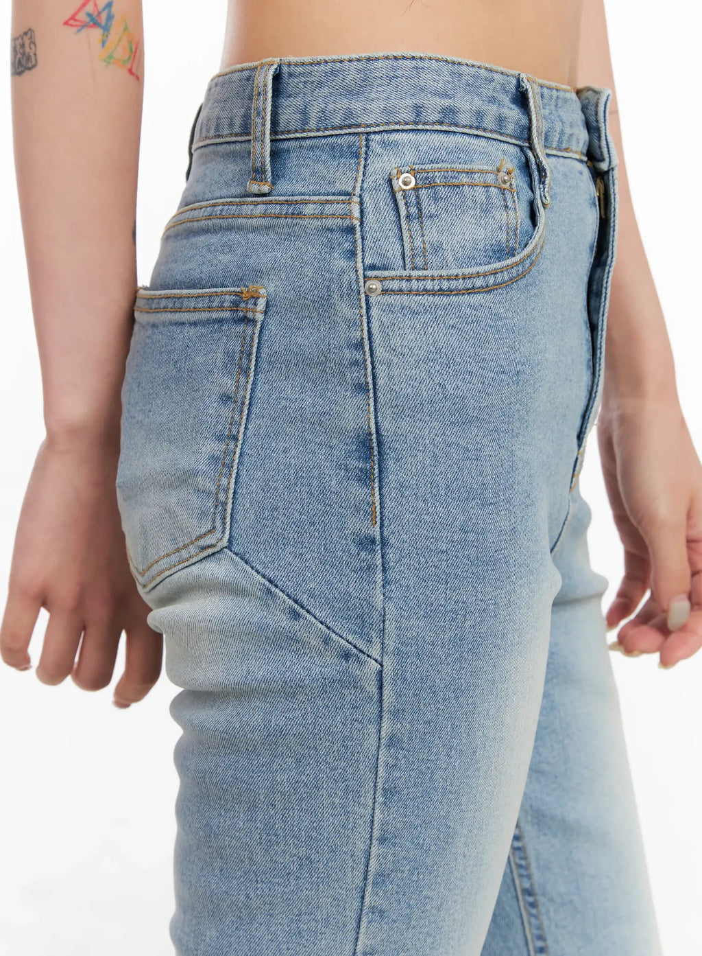 Byeol Washed Flare Denim Jeans CL525