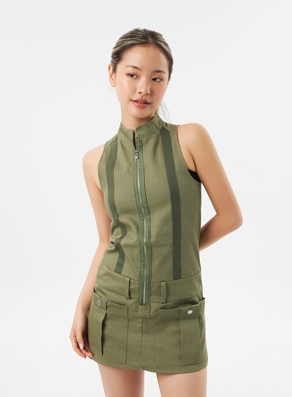 Zip-Up Mini Dress CU302