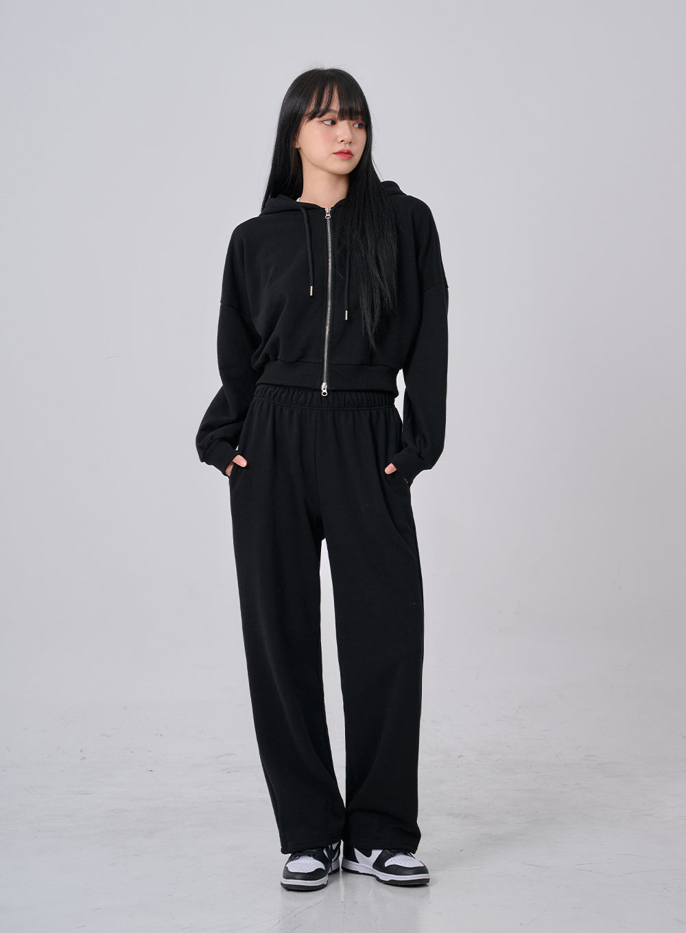 Lewkin Soft Basic Two Way Hoodie Zip Up C1210