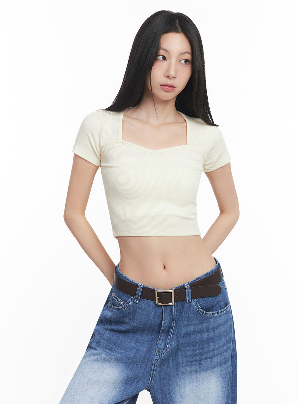 Heart-Neck Crop Top IY516