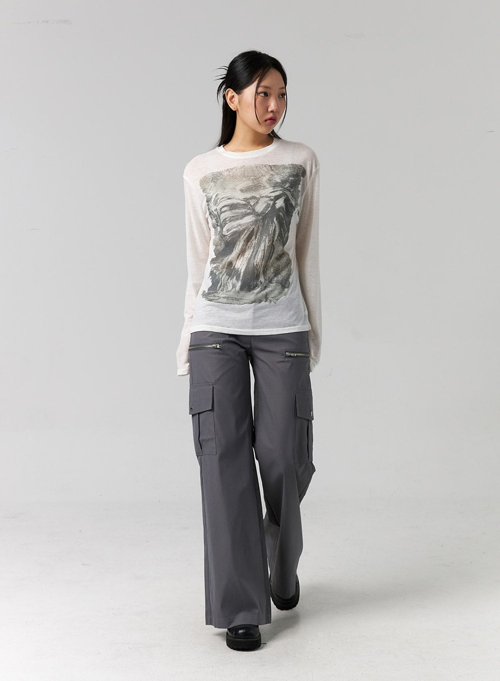 Cargo Wide-Leg Pants CG315
