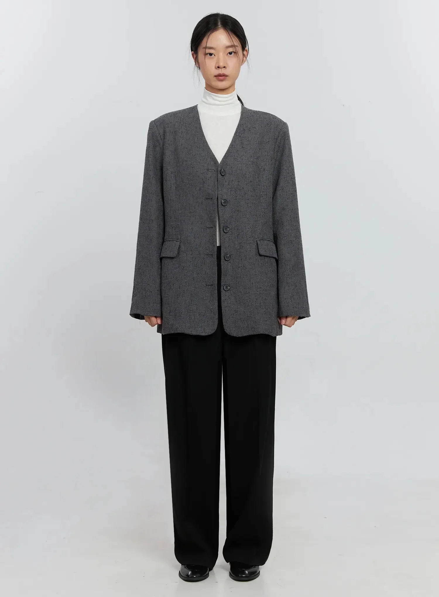 Pintuck Wide-Leg Slacks IS516