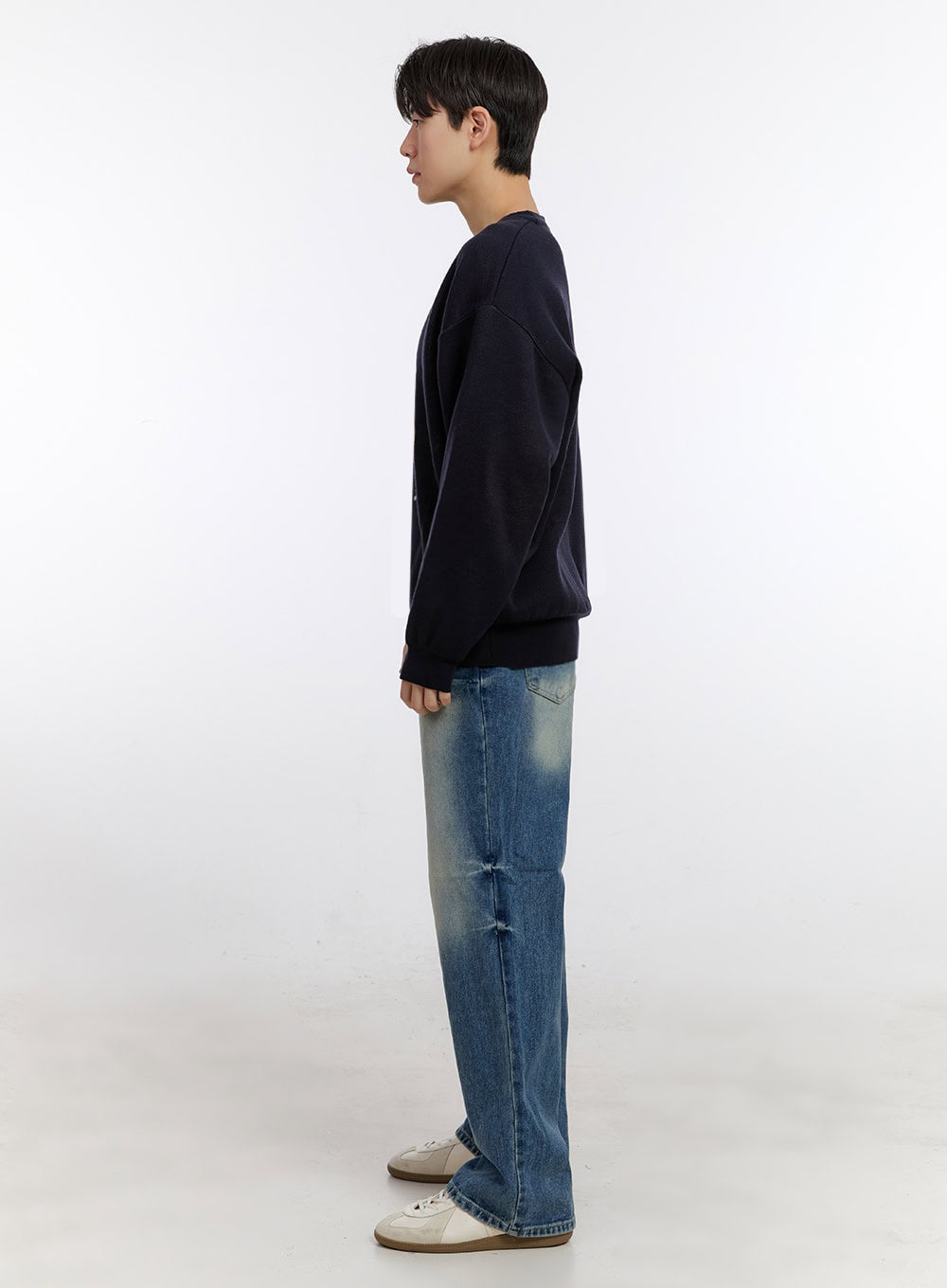 Men's Washed Straight-Leg Jeans IM525