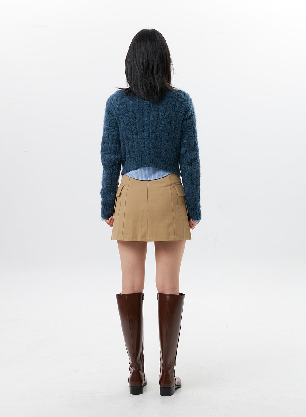 Cable Knit V-Neck Sweater OG315