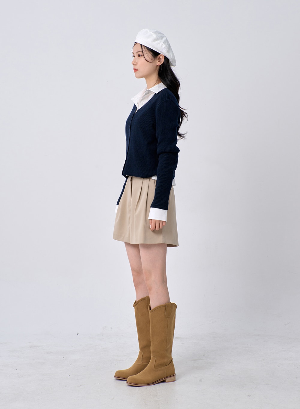 Ribbed Knit Cardigan OM329