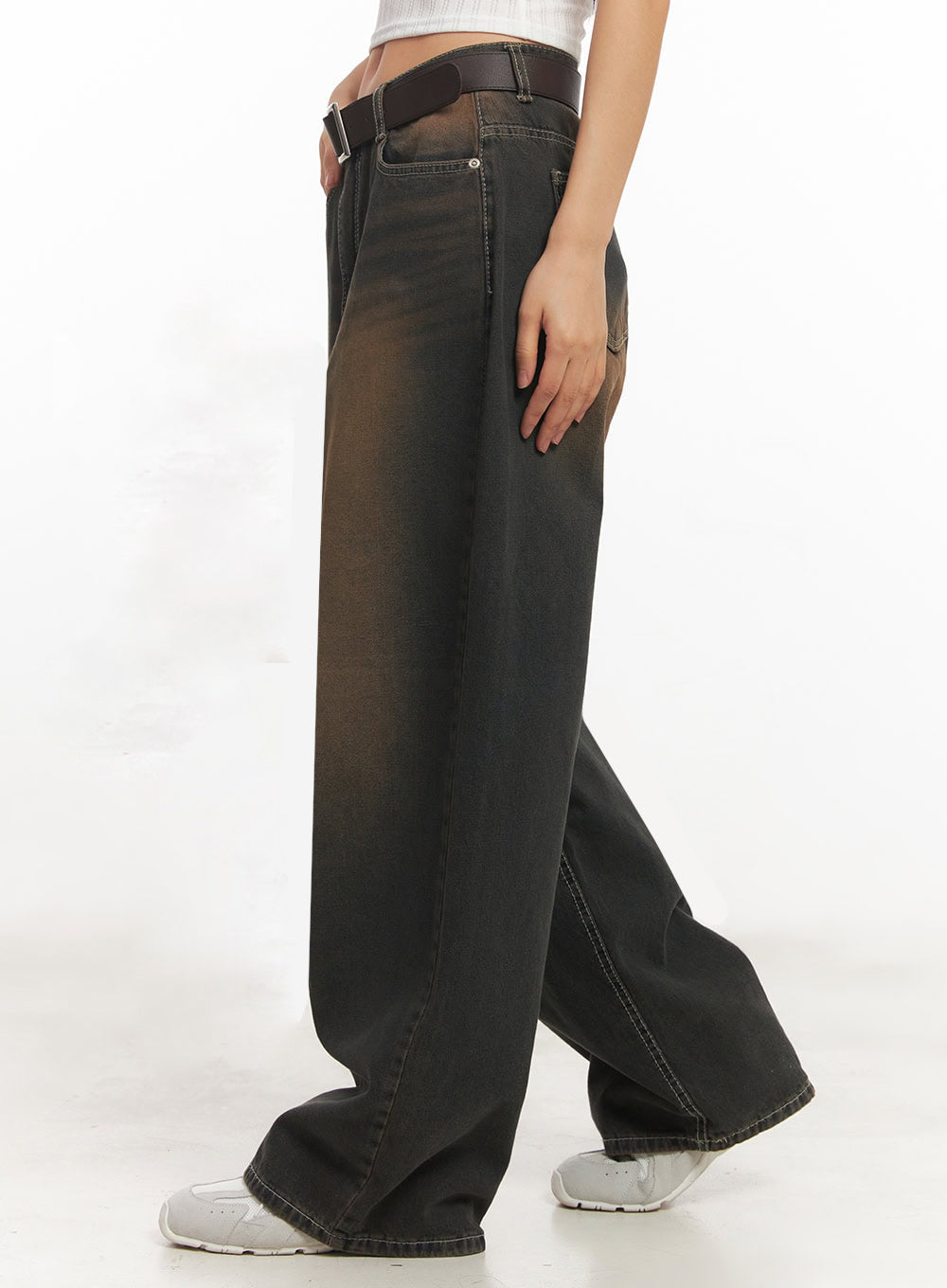 Bethany Vintage Washed Baggy Jeans IA524