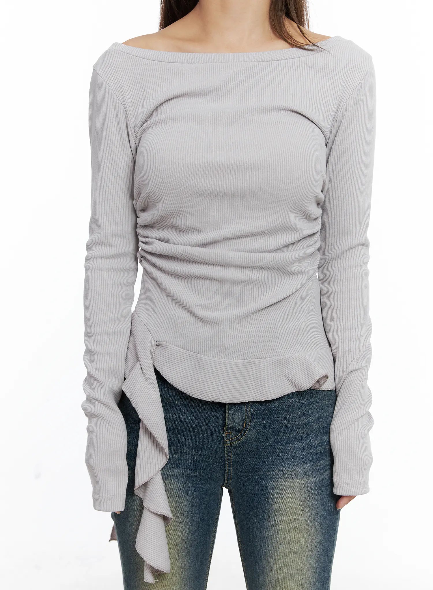 Assymetrical Chic Long Sleeve Top CS504