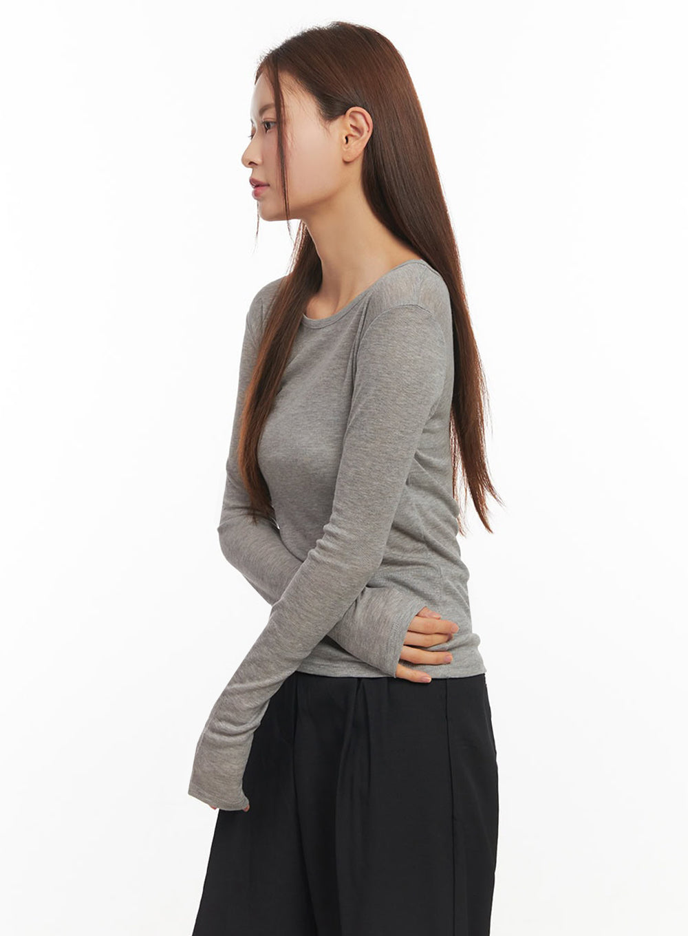 Essential Sheer Long-Sleeve Top IM524