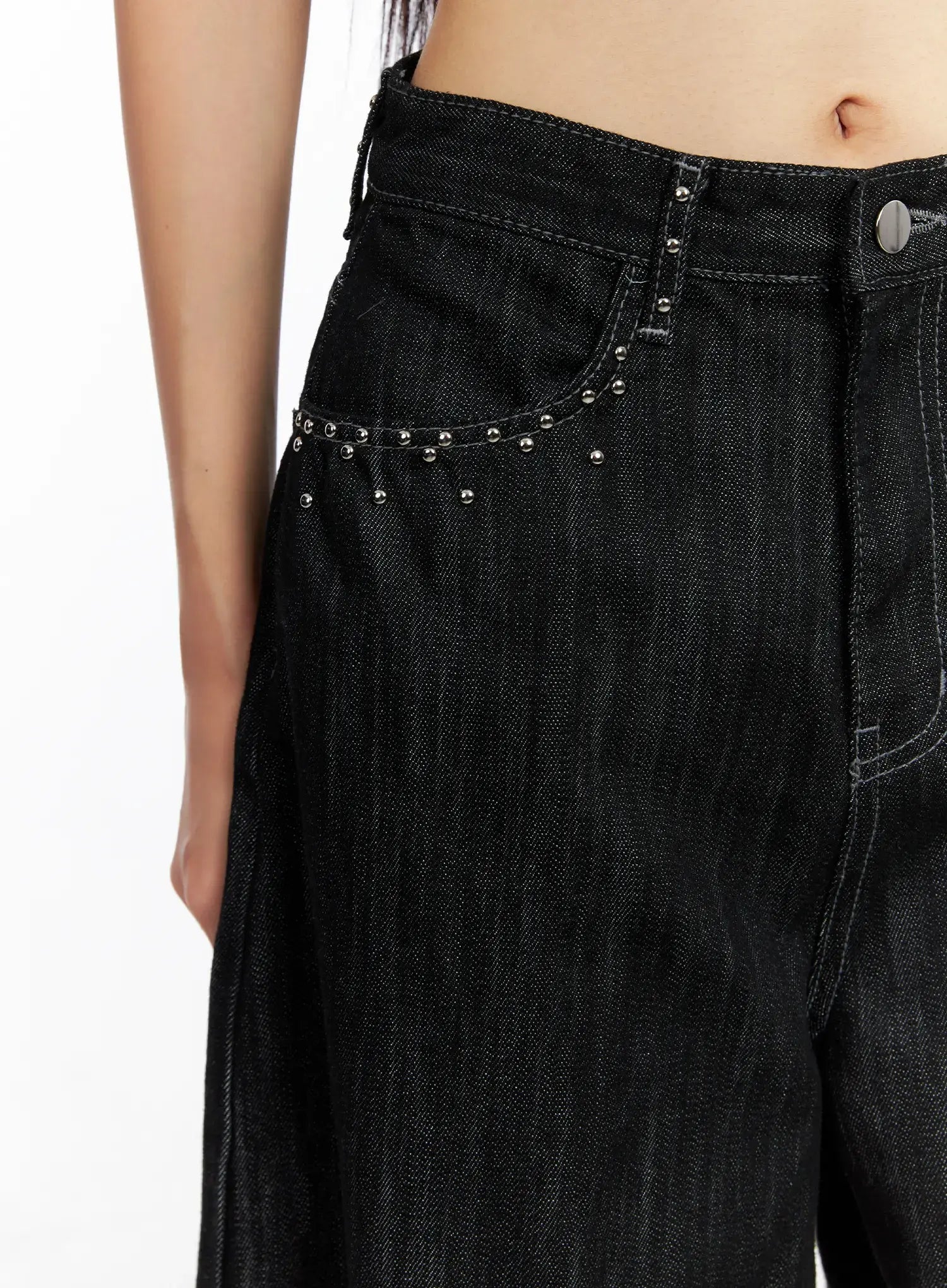 Miles Rhinestone Barrel Jeans CS509