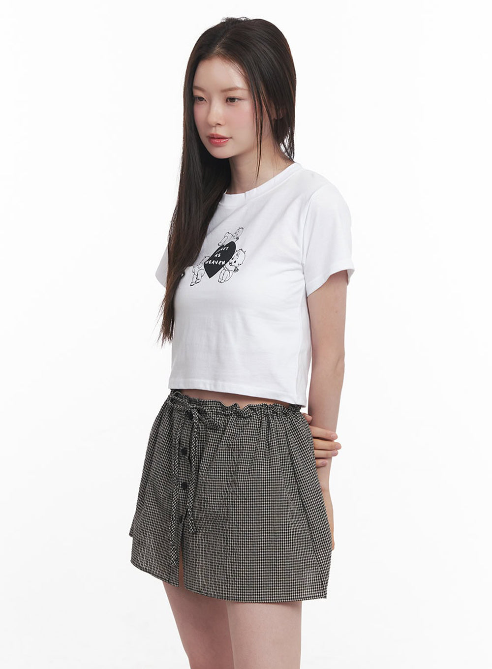 Angel Graphic Crop Top IY513