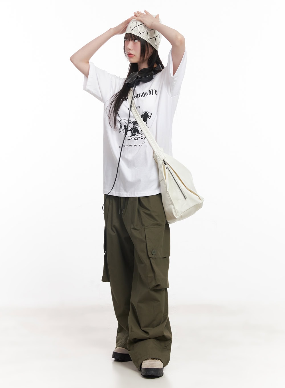 Balloon-Fit Baggy Cargo Pants CY520