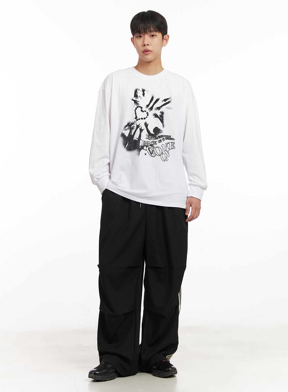 Men's Wide-Fit Striped Sweatpants IM517