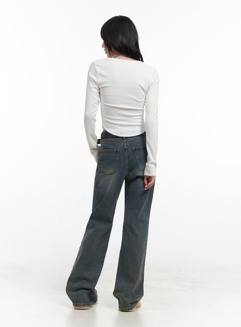 Square Neck Slim-Fit Crop Top ID402