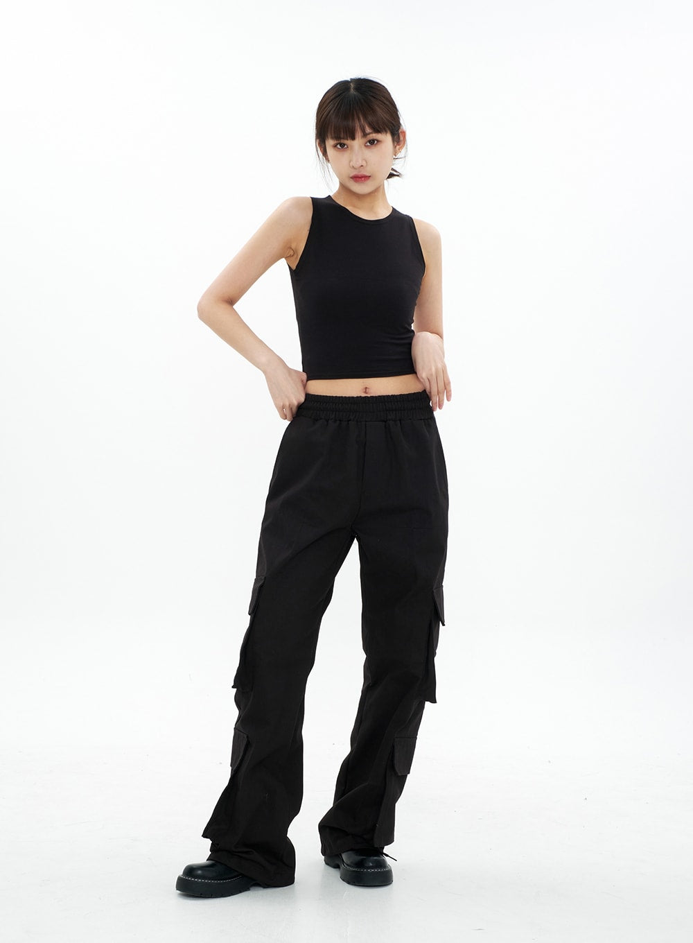 Round Neck Cropped Tank Top CA05