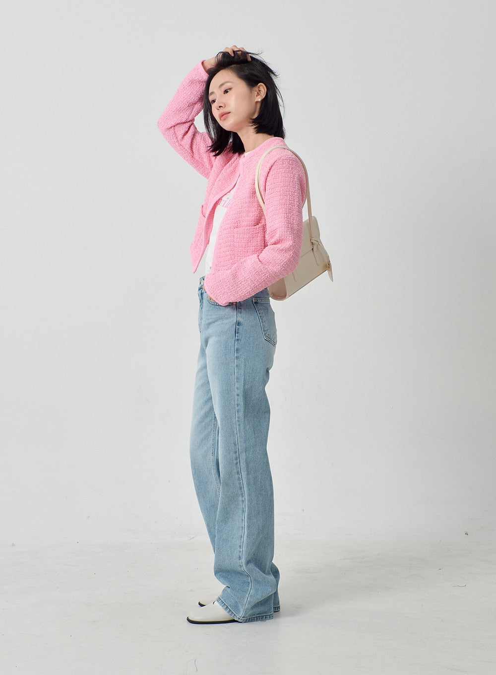 Light Wash Wide Leg Jeans OJ331